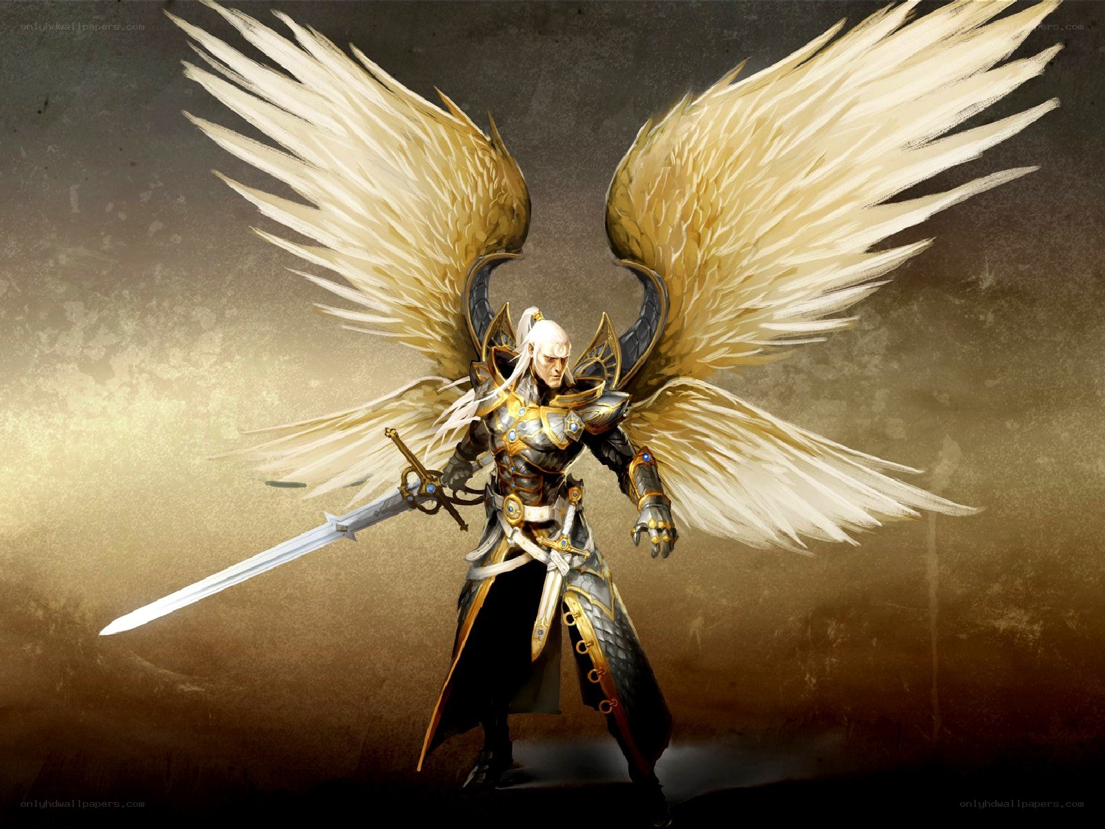 angelic warrior with sword