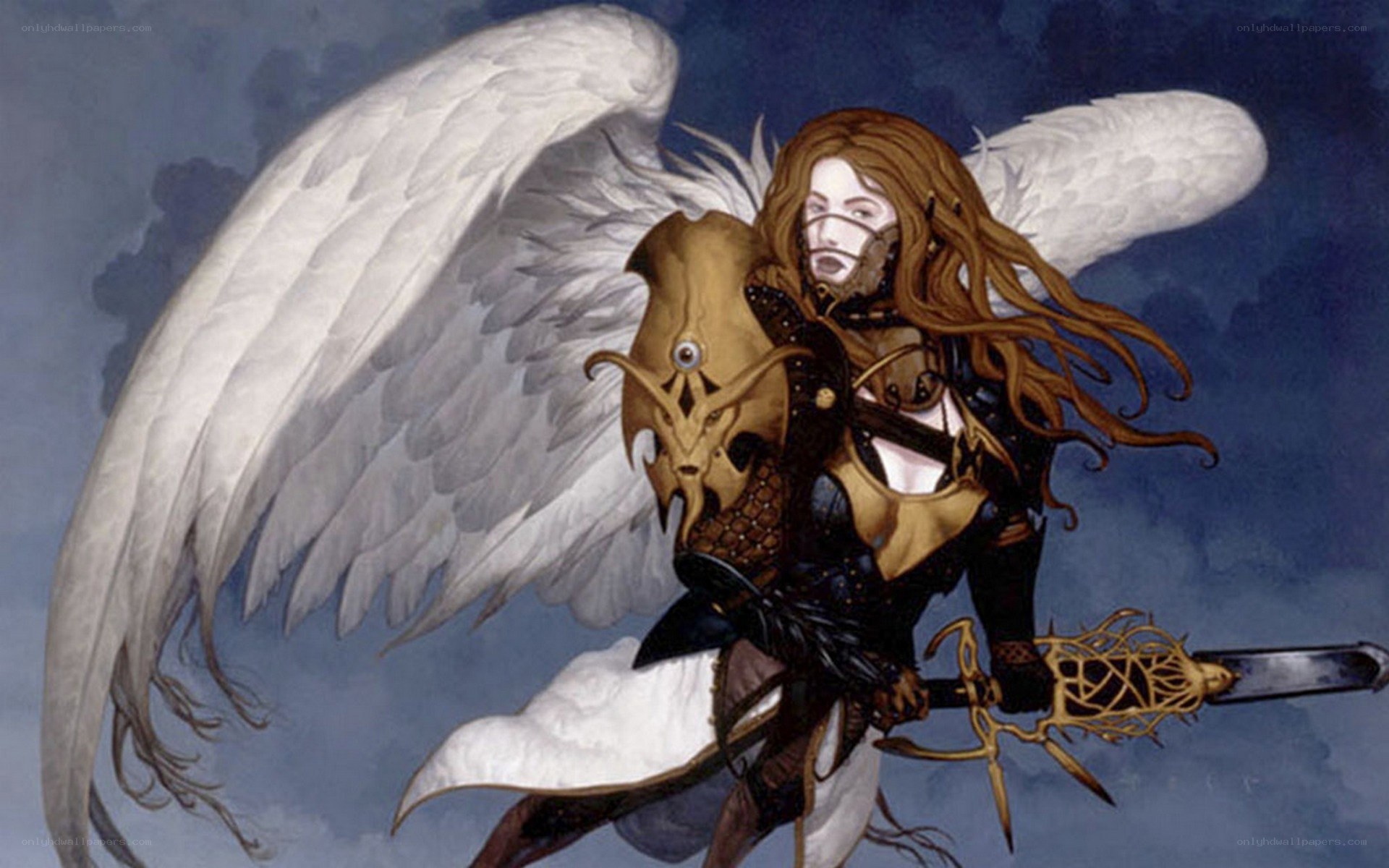 angelic warrior with sword