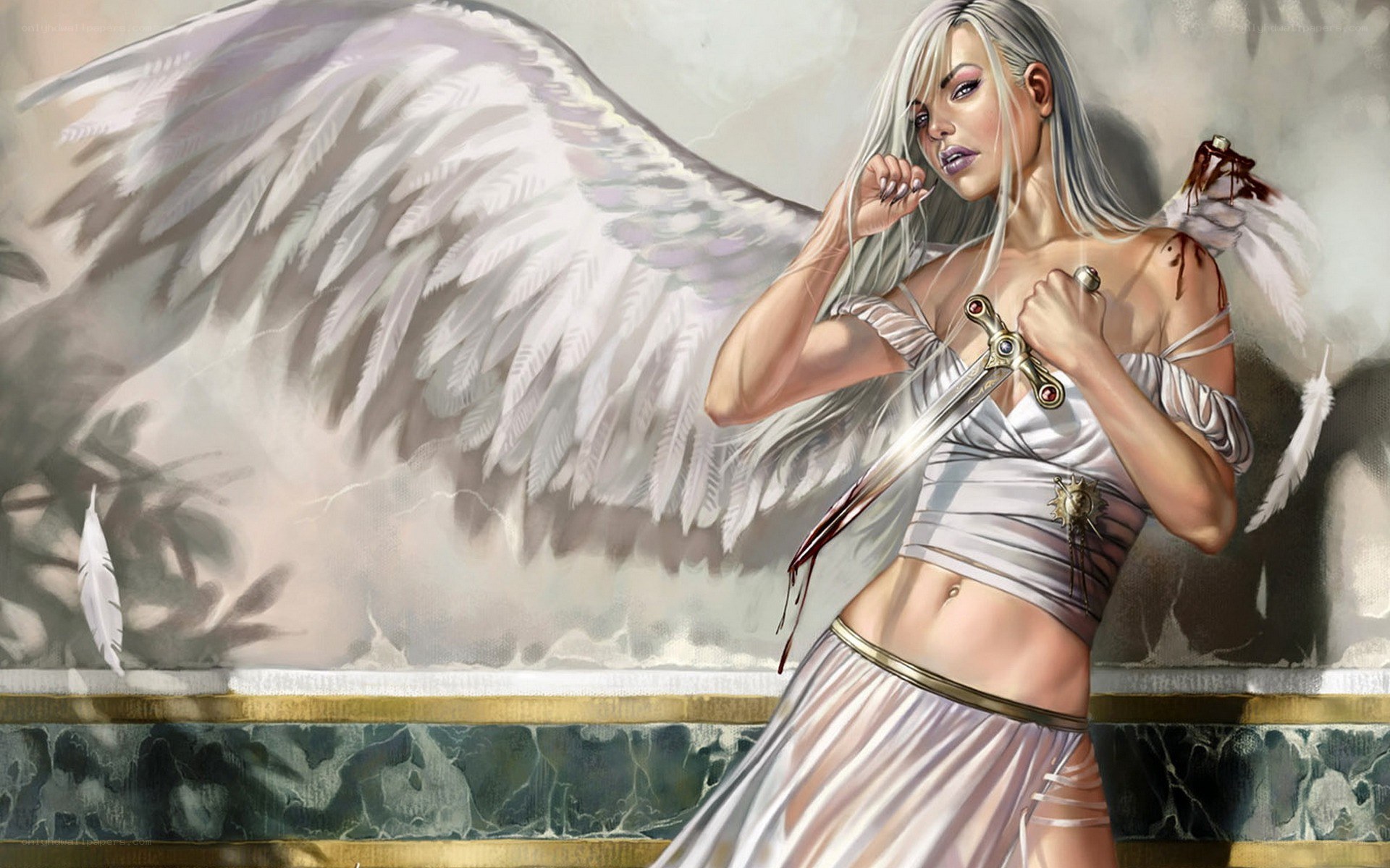 angelic warrior with sword