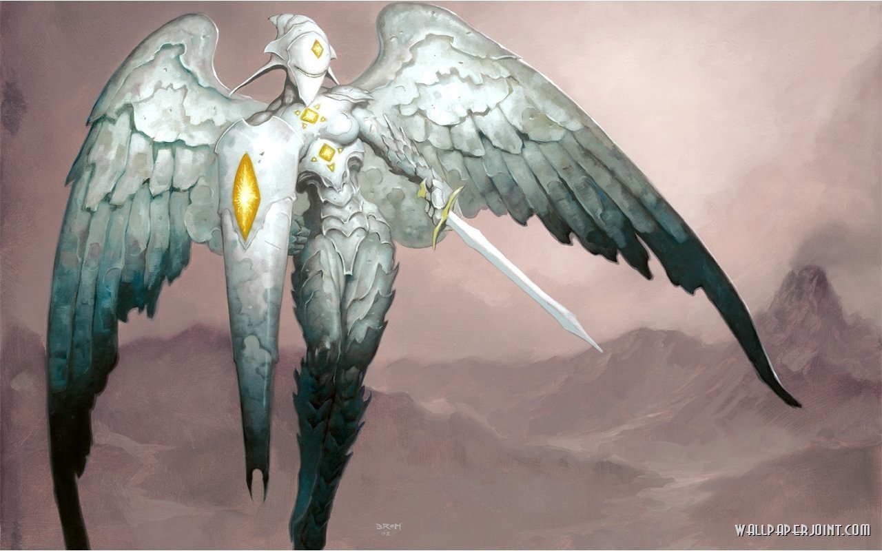 angelic warrior with sword