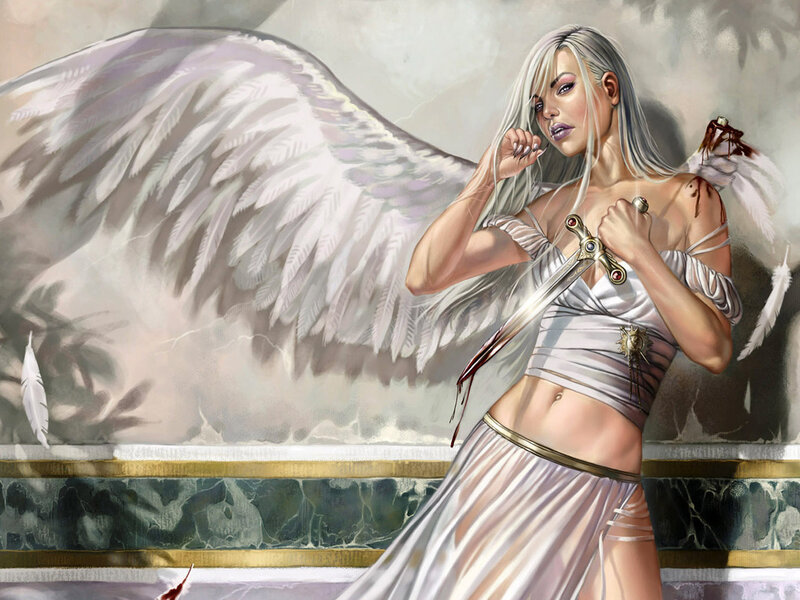 angelic warrior with sword