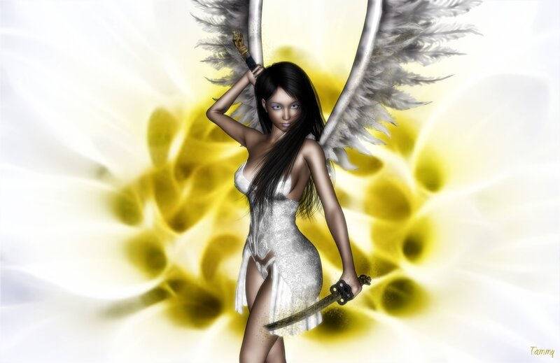 angelic warrior with sword