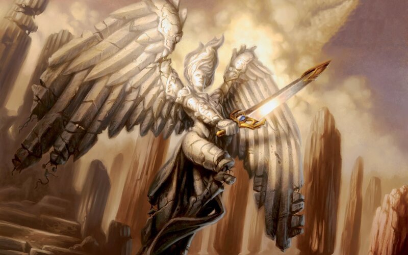 angelic warrior with sword