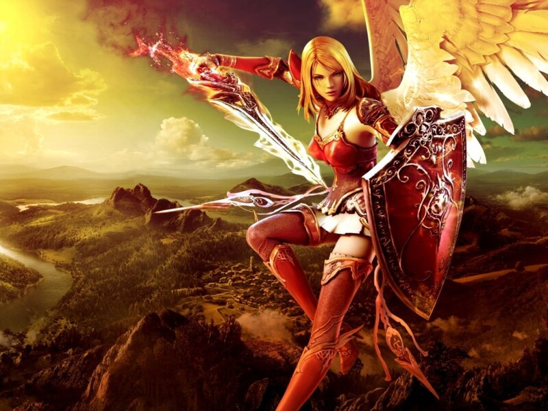 angelic warrior with sword