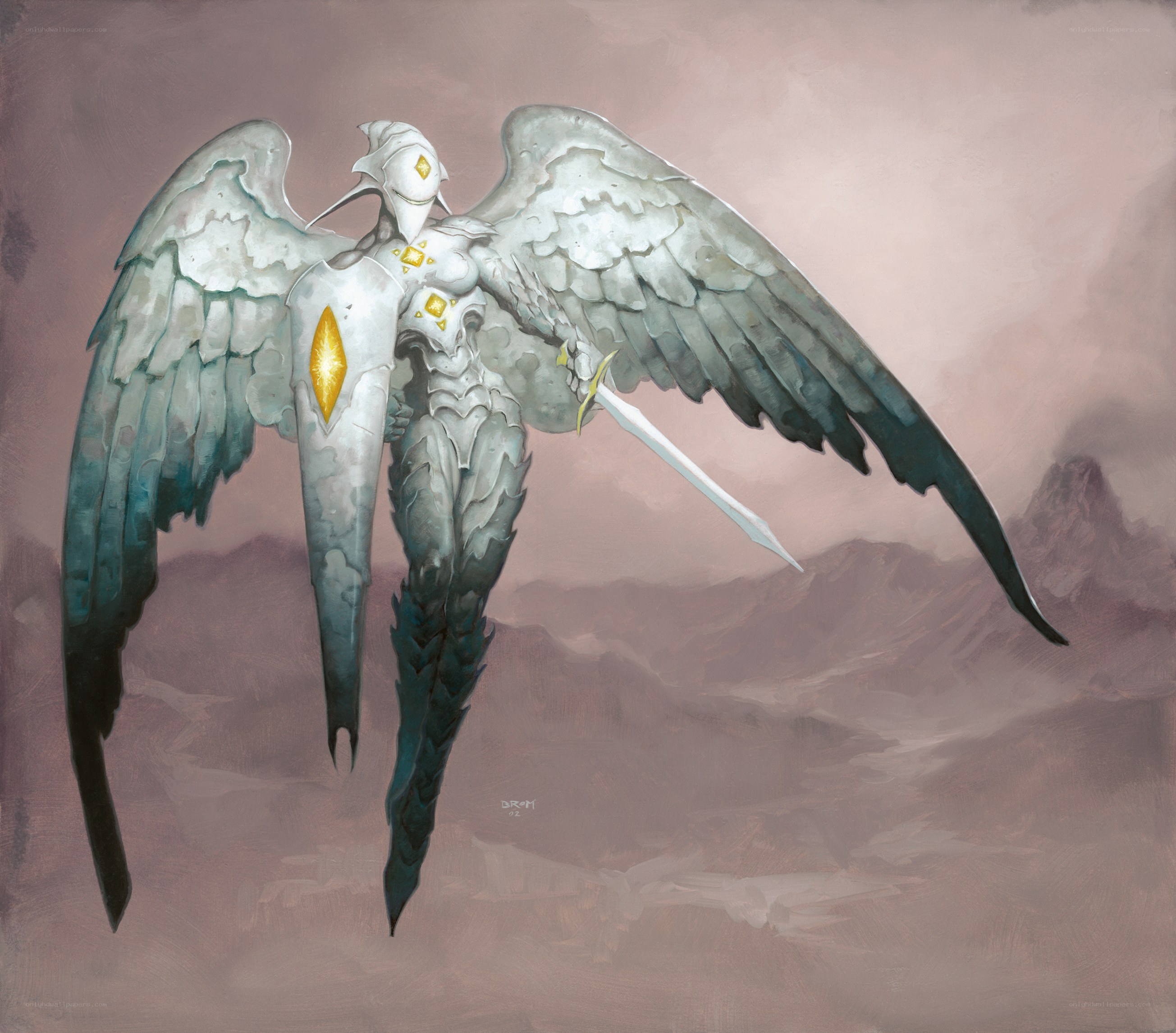 angelic warrior with sword