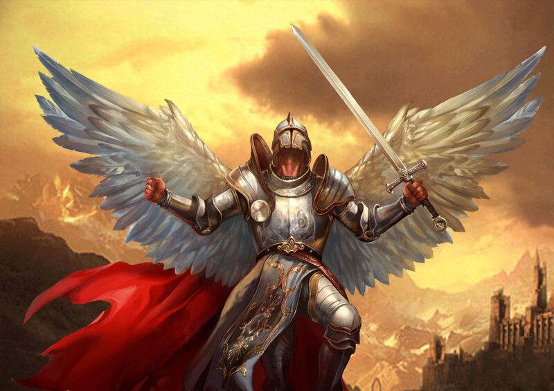 angelic warrior with sword