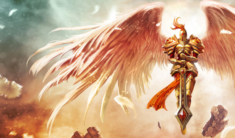 angelic warrior with sword