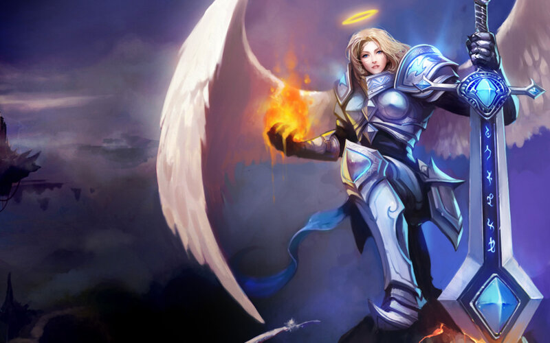 angelic warrior with sword