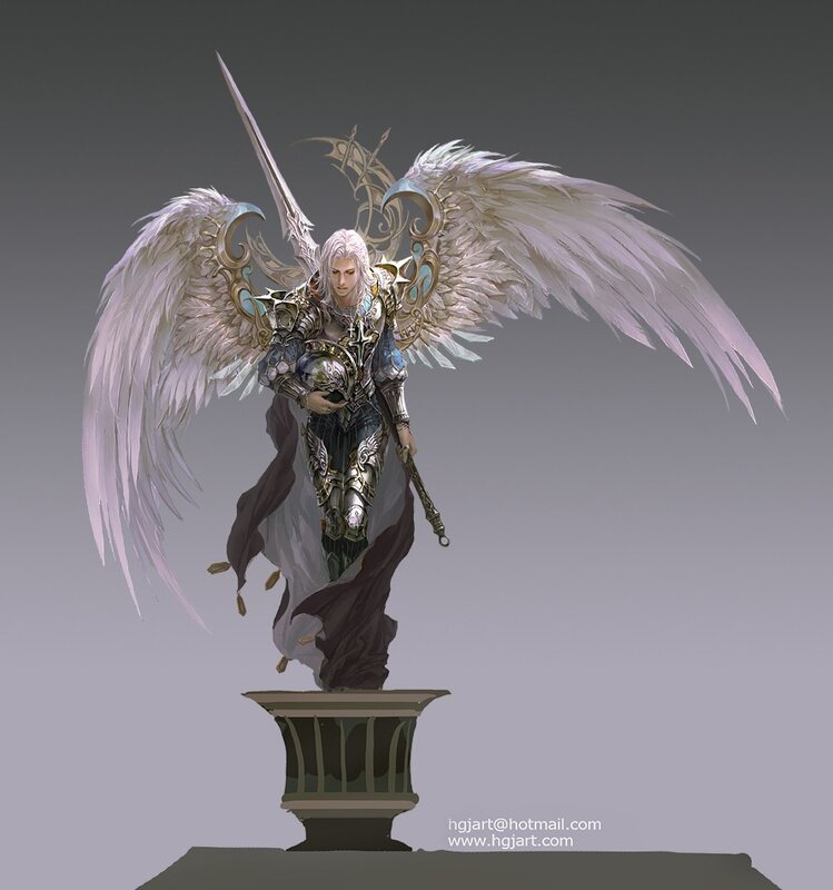 angelic warrior with sword