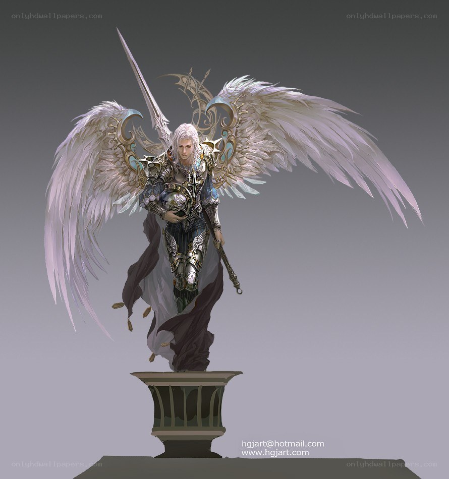 angelic warrior with sword