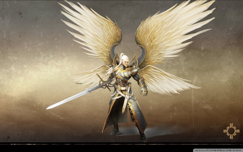 angelic warrior with sword