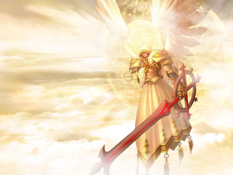 angelic warrior with sword