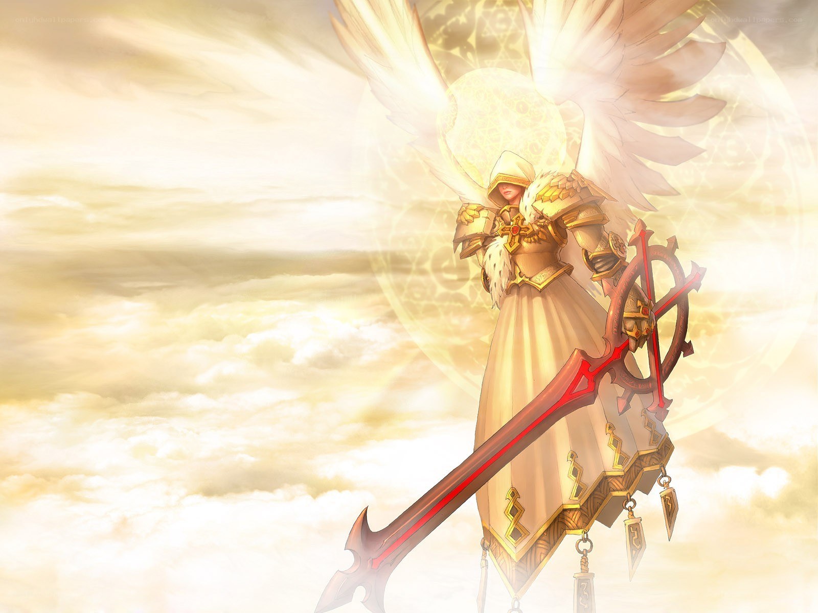 angelic warrior with sword