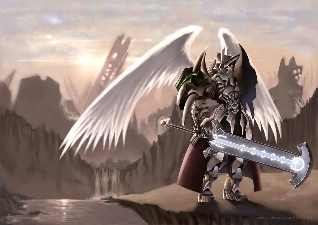 angelic warrior with sword