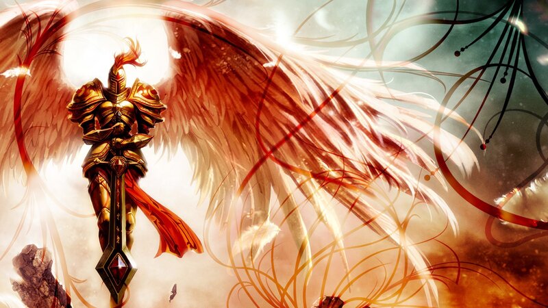 angelic warrior with sword