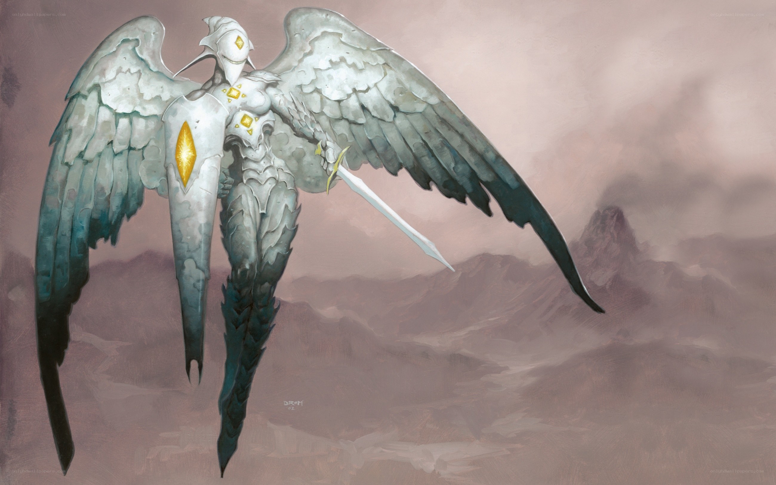 angelic warrior with sword