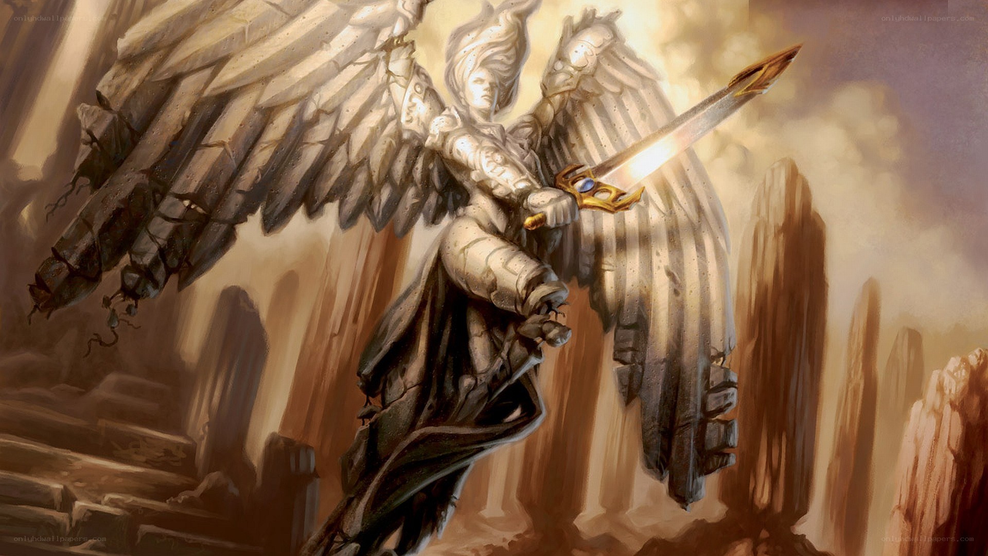 angelic warrior with sword