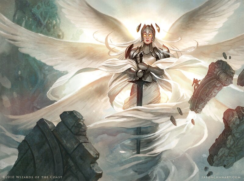 angelic warrior with sword