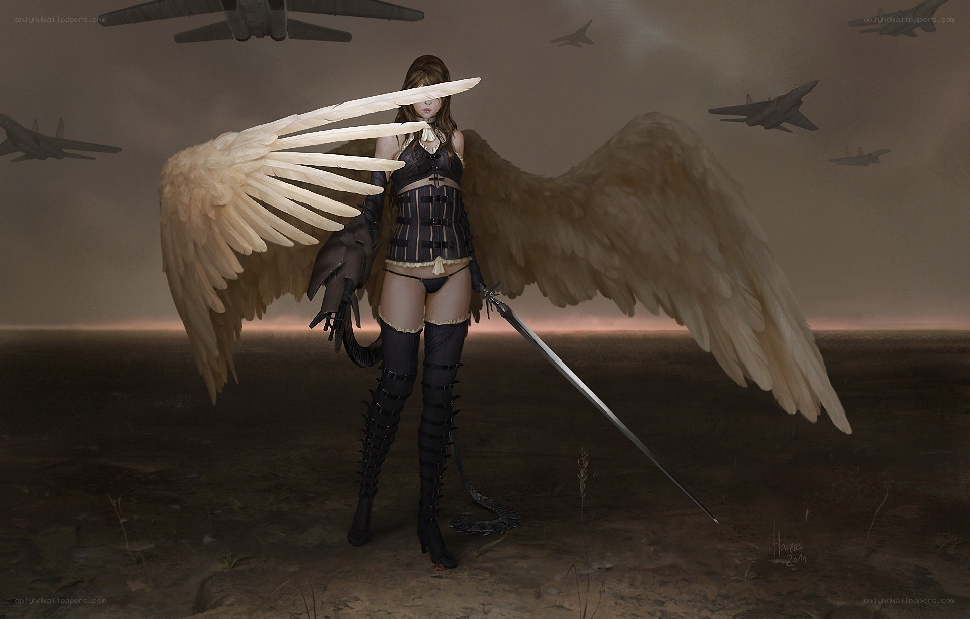 angelic warrior with sword