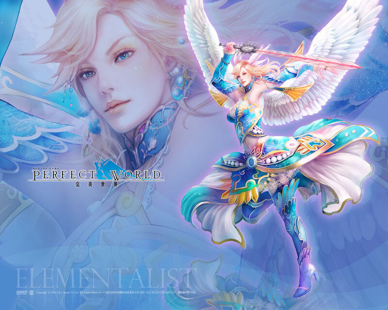 Angelic Warrior with Sword — Blue, Dramatic, Digital Art, Wings, Armor