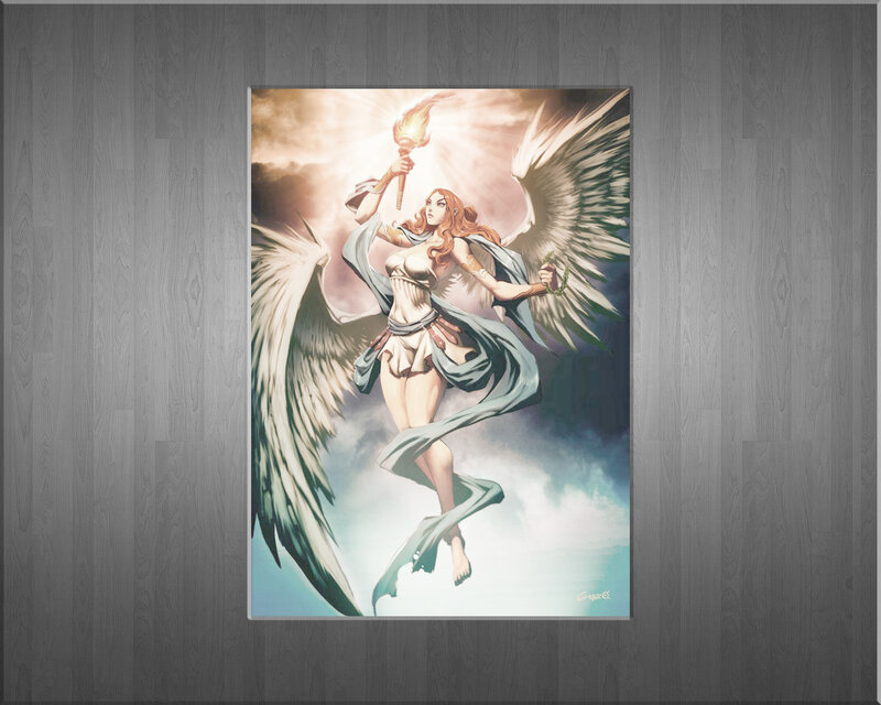 angelic warrior with torch
