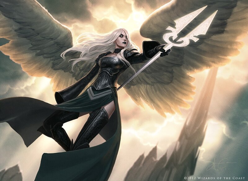 angelic warrior with trident