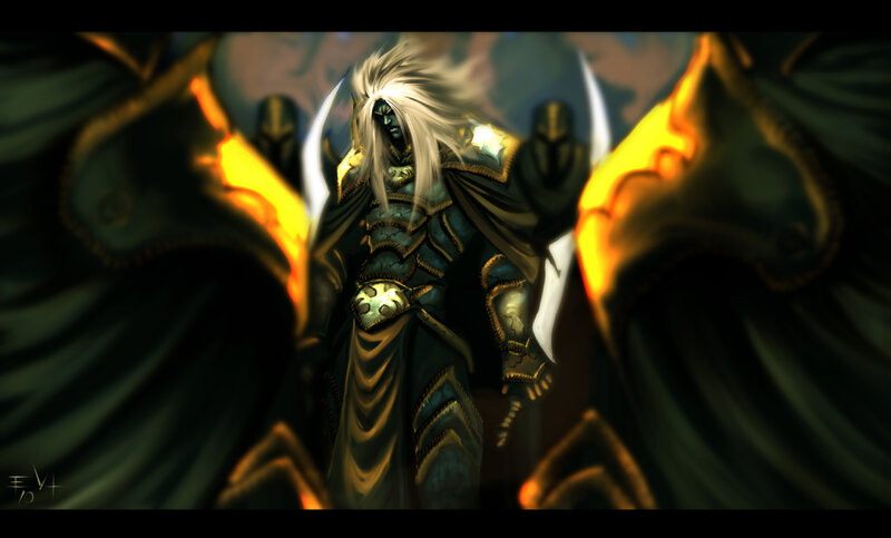 angelic warrior with white hair