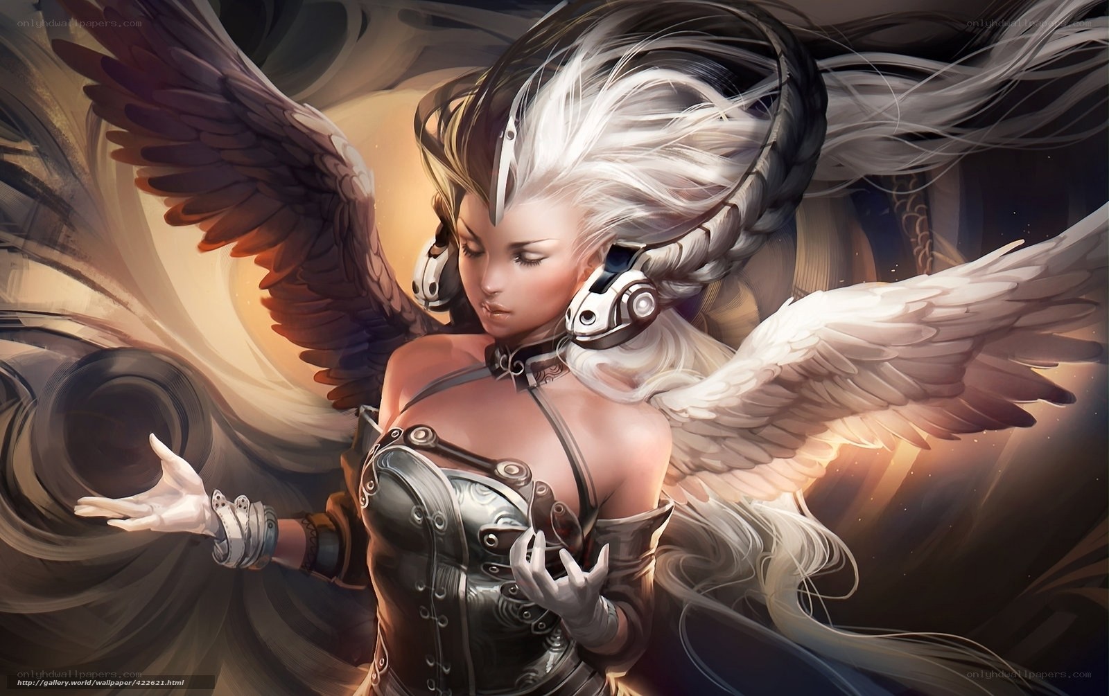 angelic warrior with wings