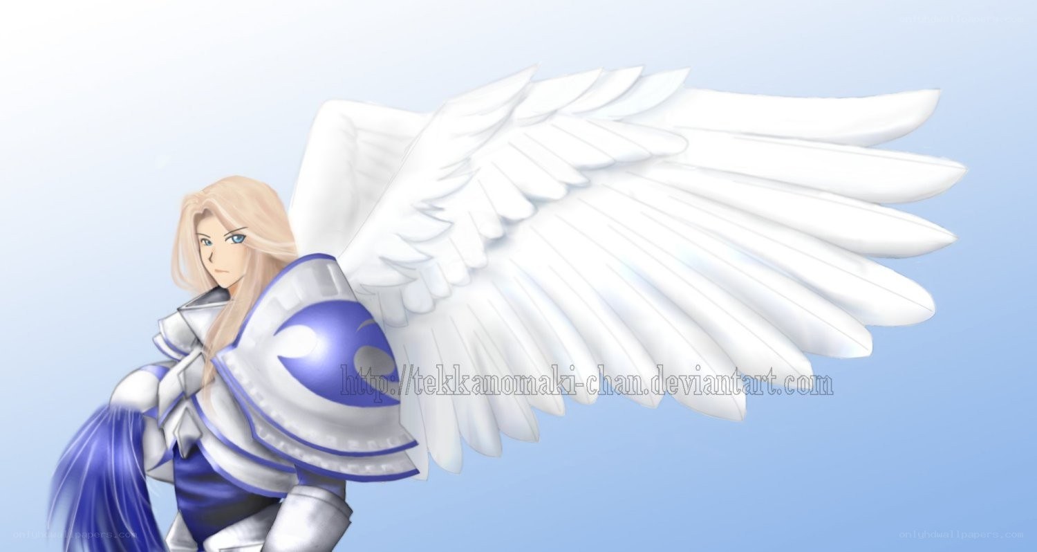 angelic warrior with wings