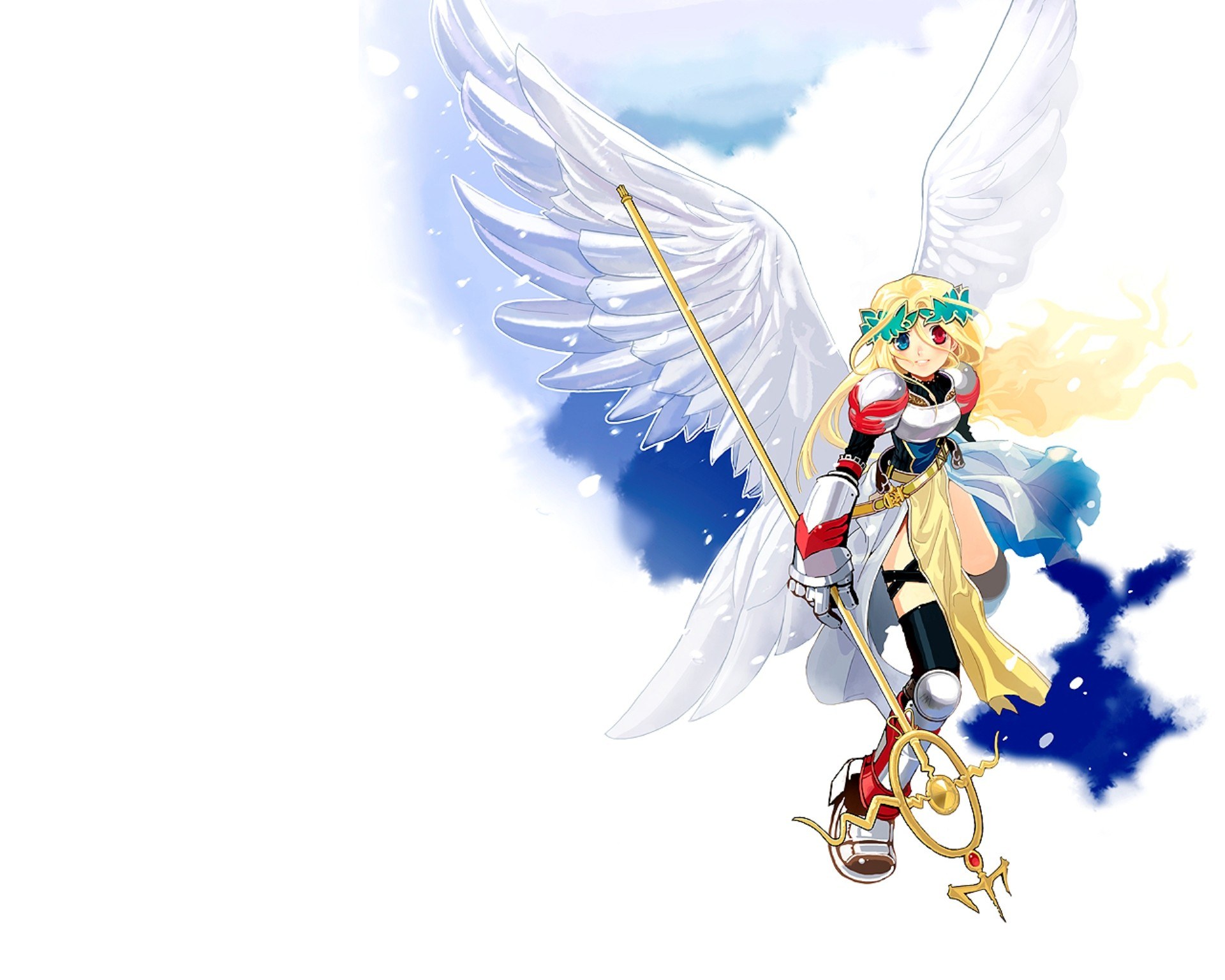 angelic warrior with wings