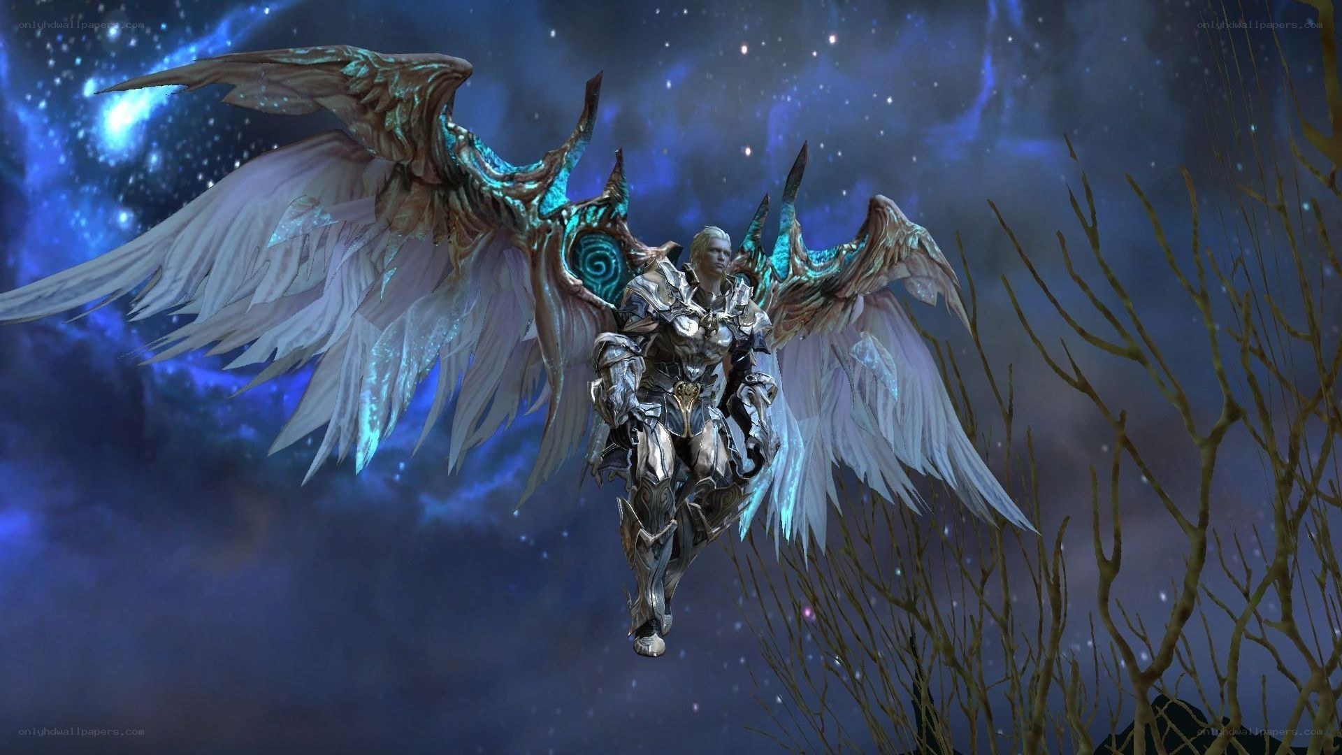 angelic warrior with wings