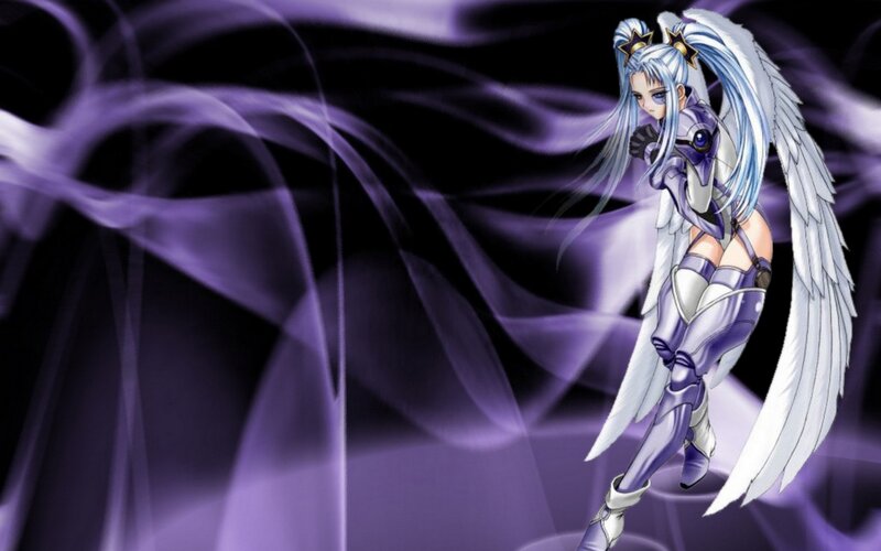 angelic warrior with wings