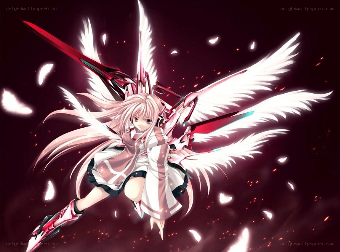 angelic warrior with wings