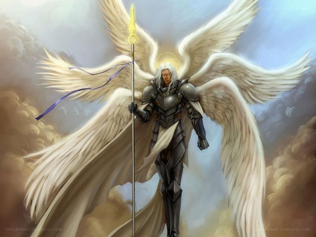 angelic warrior with wings