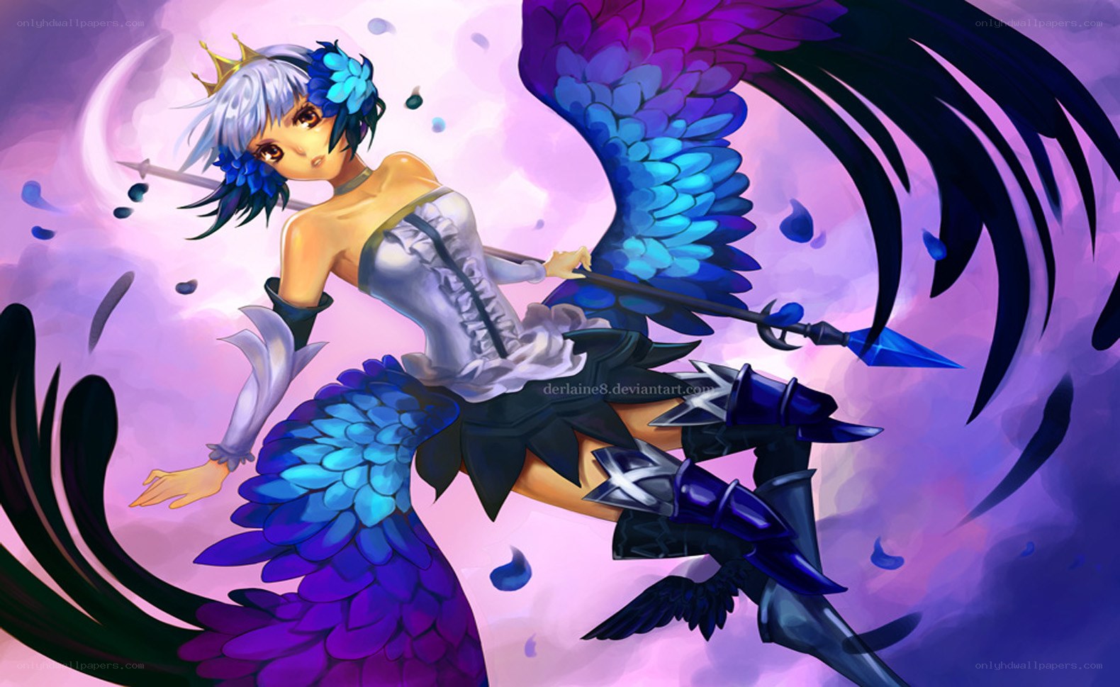 angelic warrior with wings