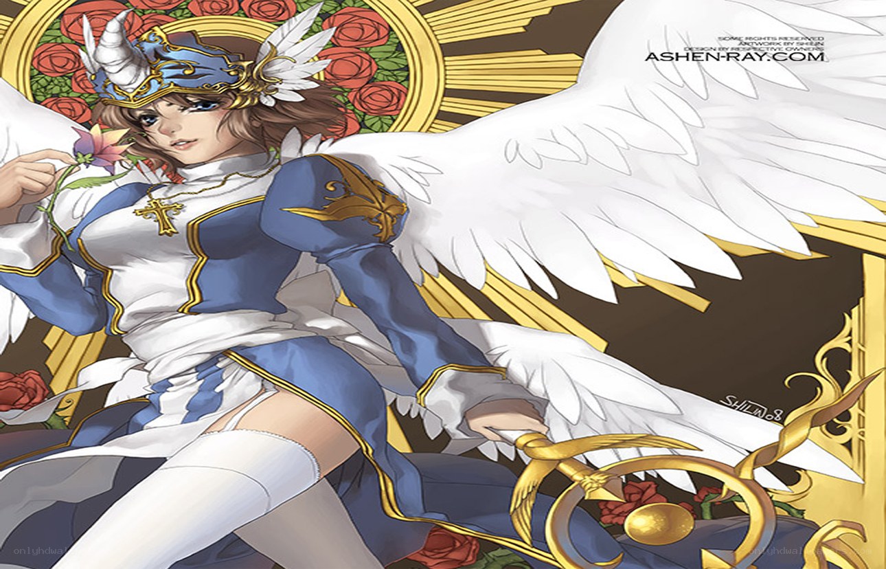 angelic warrior with wings