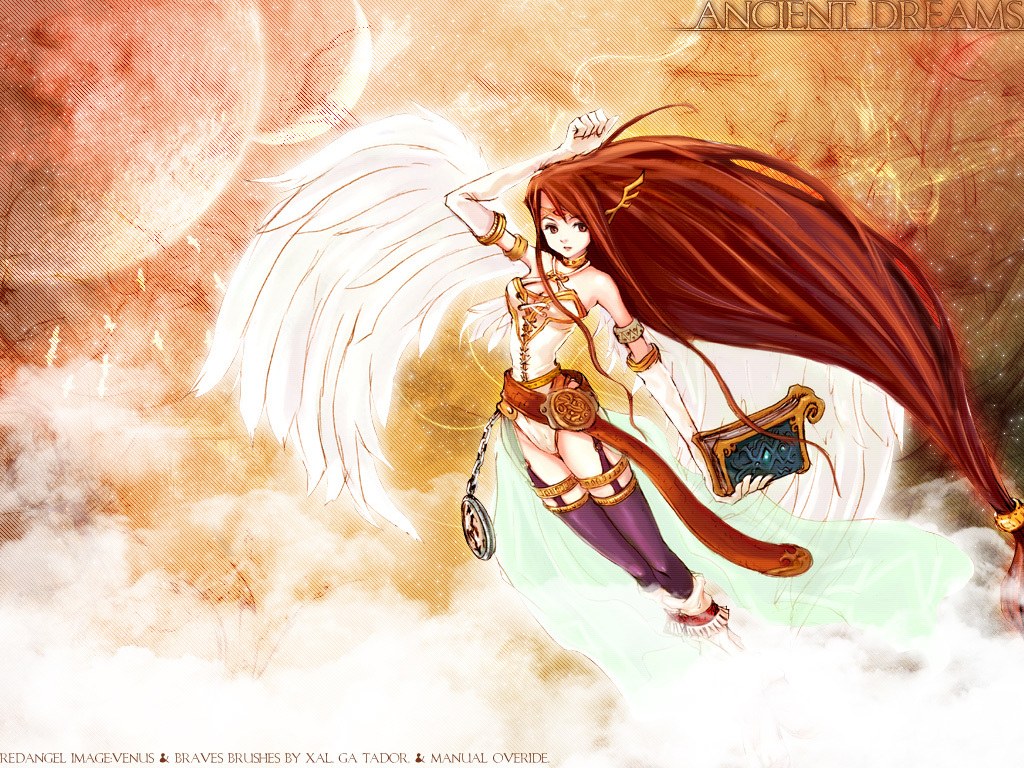 angelic warrior with wings