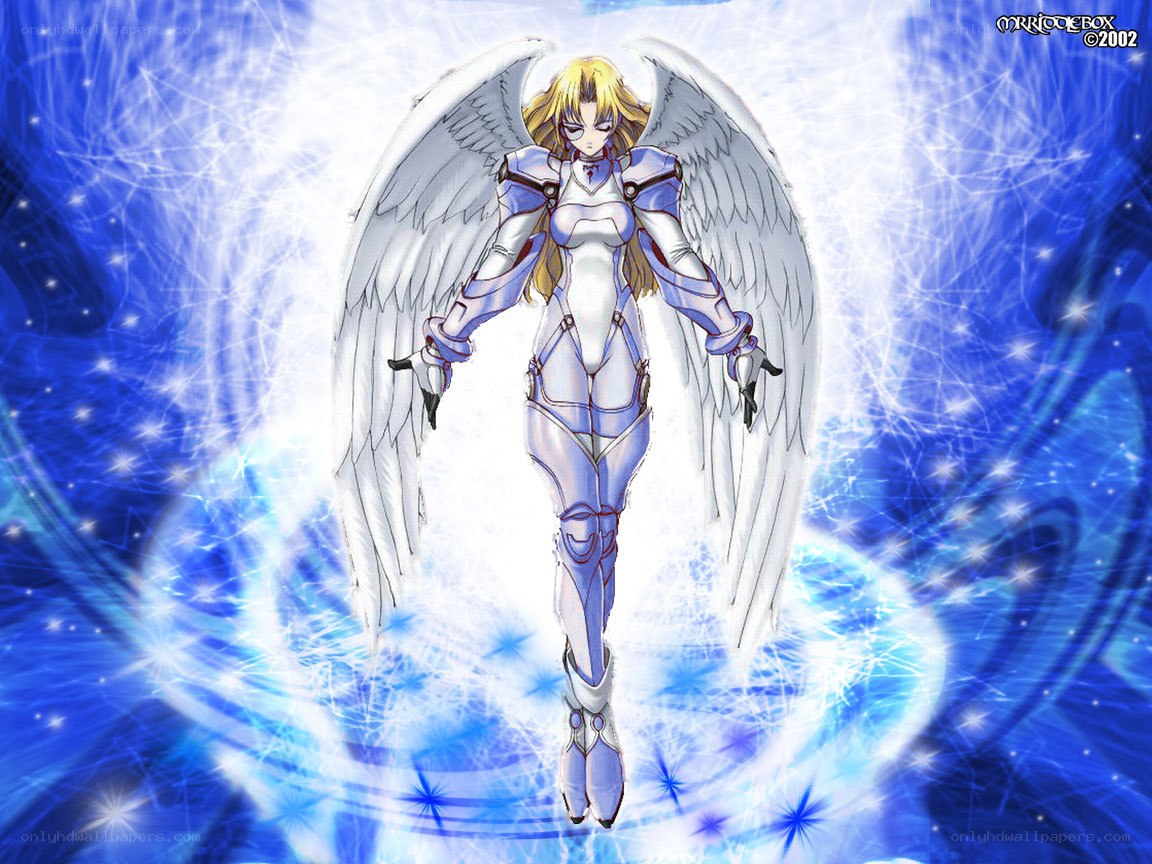 angelic warrior with wings