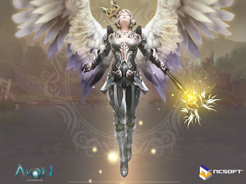 angelic warrior with wings
