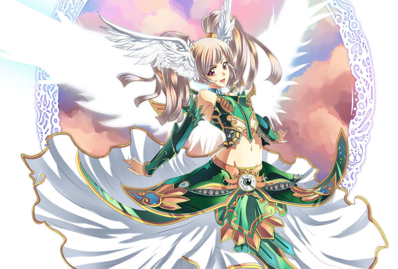 angelic warrior with wings