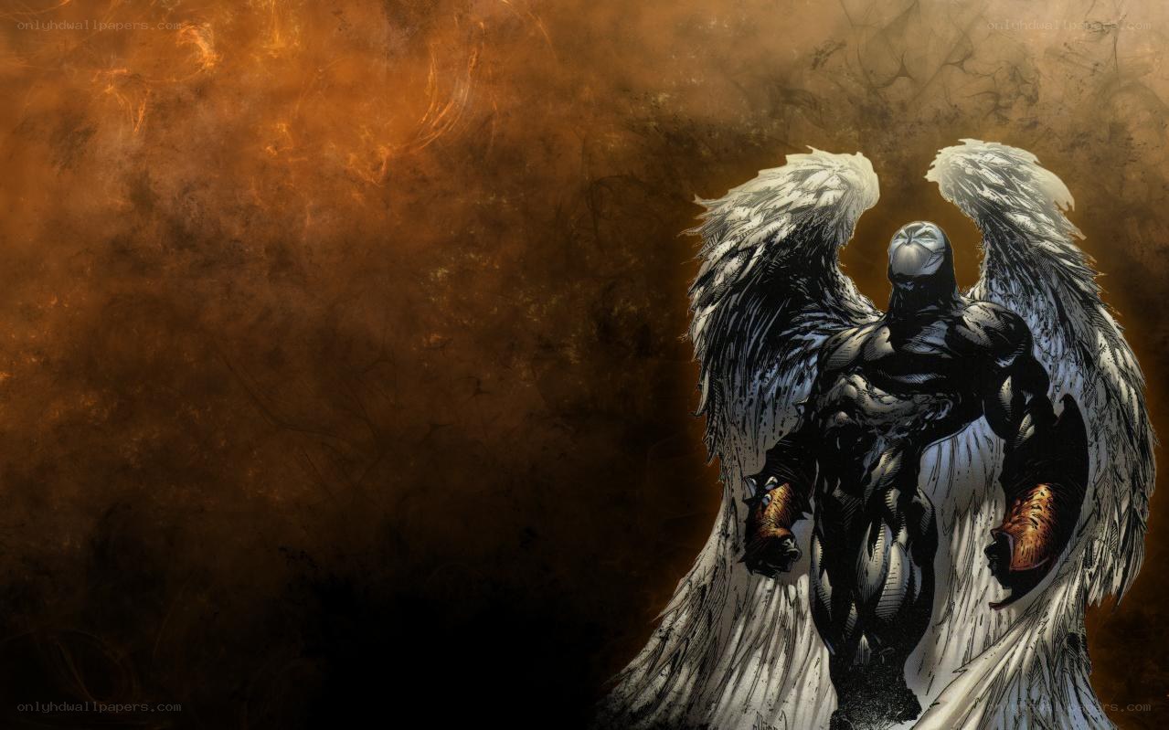 angelic warrior with wings