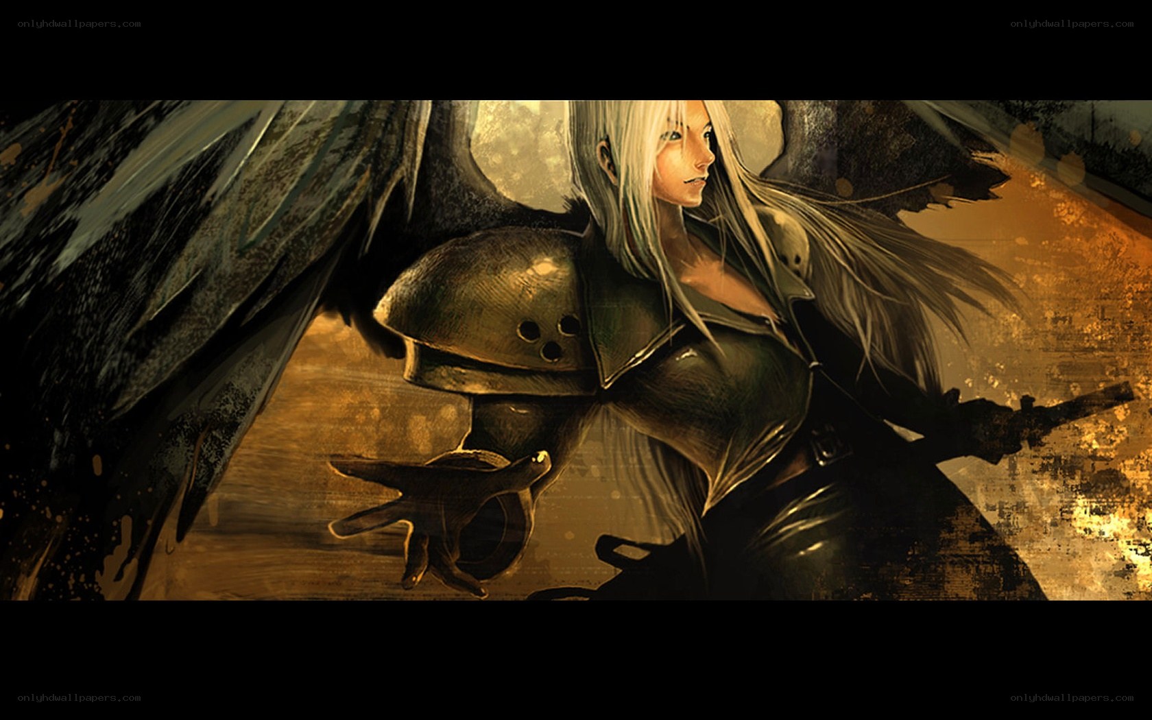 angelic warrior with wings