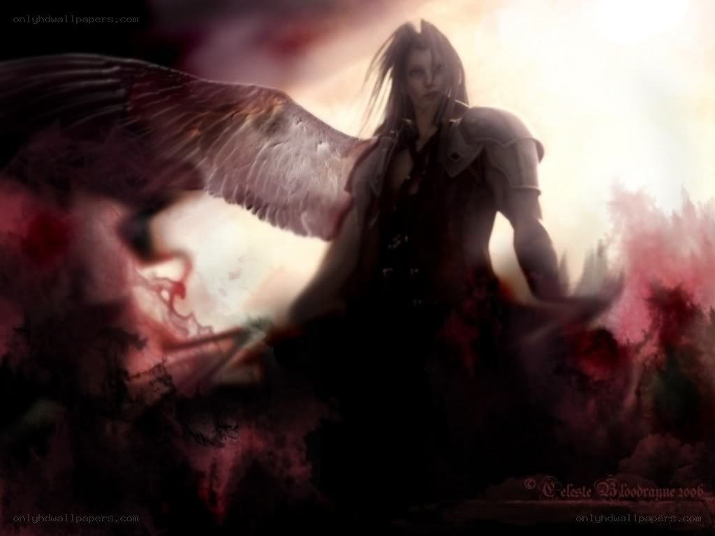 angelic warrior with wings