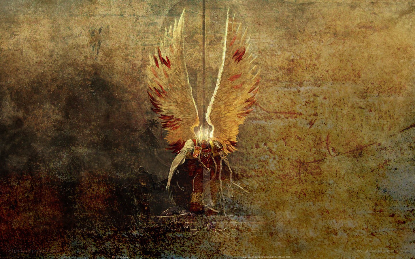 angelic warrior with wings