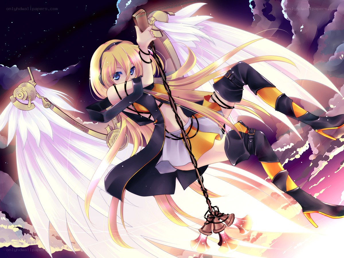 angelic warrior with wings