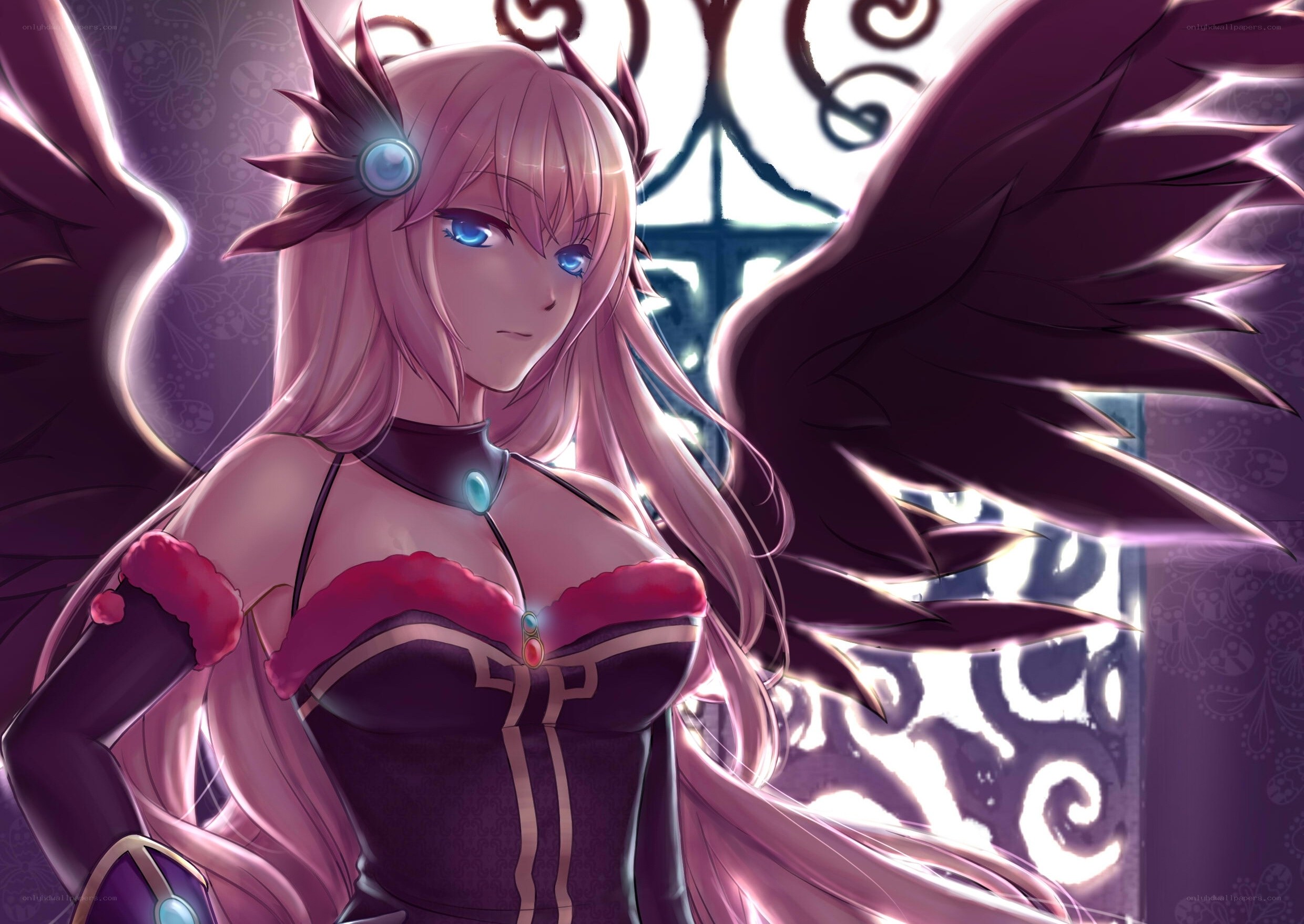 angelic warrior with wings