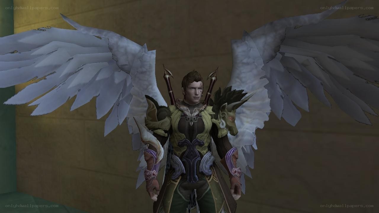 angelic warrior with wings