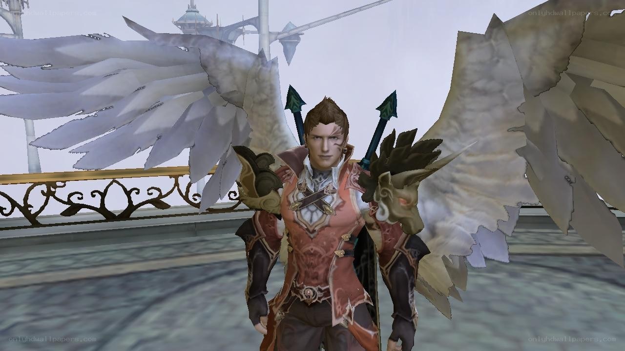 angelic warrior with wings