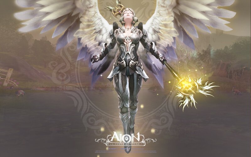 angelic warrior with wings