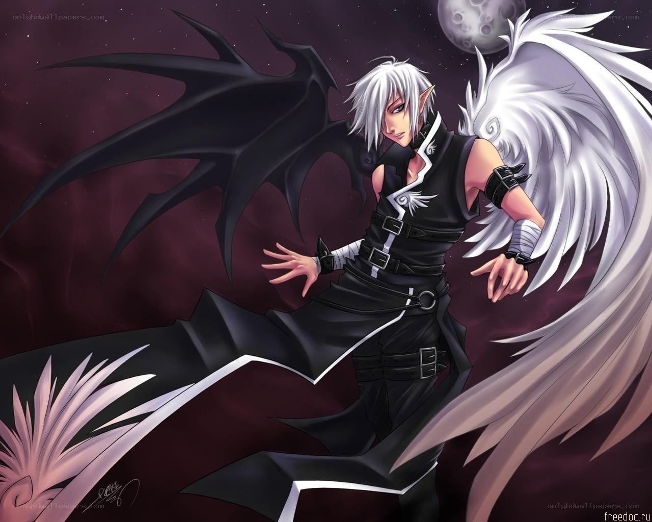 angelic warrior with wings